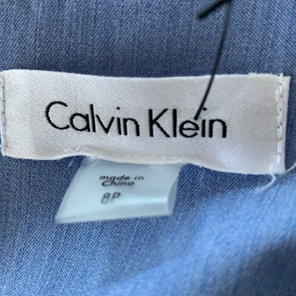 New with Tags Calvin Klein Blue Colour Block Sheath Dress Size 8P - Picture 13 of 17